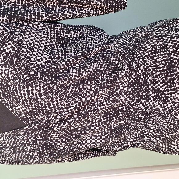 Lauren Ralph Lauren Black And White Wrap Dress Size 10 - Picture 3 of 9